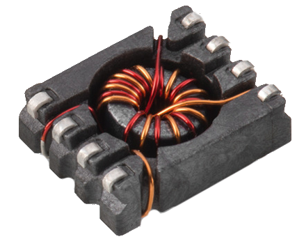 共模扼流線圈丨200uH 1:1 比例棒式扼流電感 | 300mA，RoHS，-40°C 至 +125°C